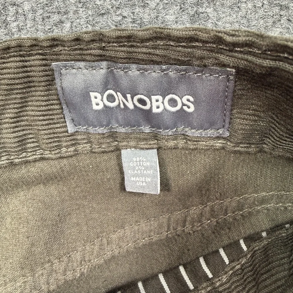 Bonobos Corduroy Pants Men's 30x30 Green Straight Stretch‎ Outdoor Casual Chino